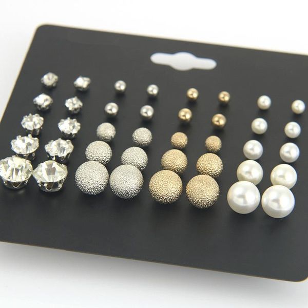 stud 20pcs pearl earrings set office ladies fashion jewelry crystal zircon gift for women, Golden;silver
stud 20pcs pearl earrings set office ladies fashion jewelry crystal zircon gift for women, Golden;silver