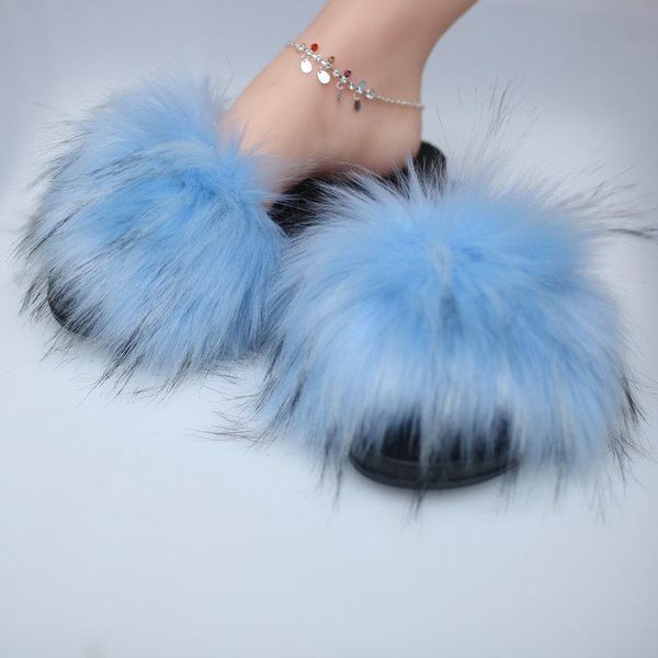 slippers fur the four seasons can wear fake raccoon plush that occupy home fashion female summer, Black
slippers fur the four seasons can wear fake raccoon plush that occupy home fashion female summer, Black