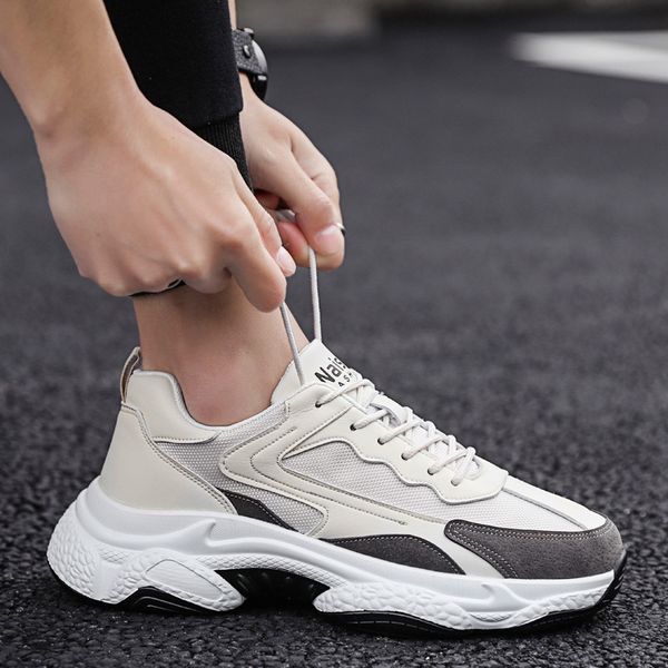 Mens sneakers 2021 new breathable lace-up mens mesh shoes fashion casual shoes non-slip mens vulcanized shoes Tenis Masculino, Beige
Mens sneakers 2021 new breathable lace-up mens mesh shoes fashion casual shoes non-slip mens vulcanized shoes Tenis Masculino, Beige