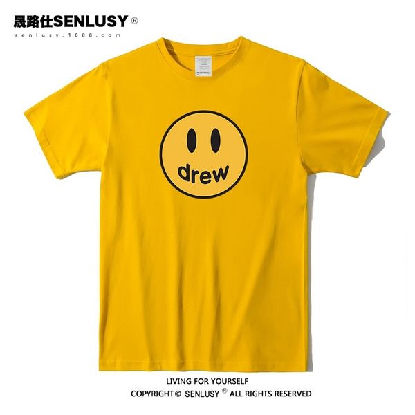 2021 summer smiley face short sleeve 210g cotton t-shirt and women's physical store, White;black
2021 summer smiley face short sleeve 210g cotton t-shirt and women's physical store, White;black