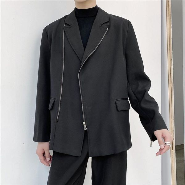 men's suits & blazers stylish zipper coat men business causal suit jackets couple street wear fashion black white outwear, White;black
men's suits & blazers stylish zipper coat men business causal suit jackets couple street wear fashion black white outwear, White;black