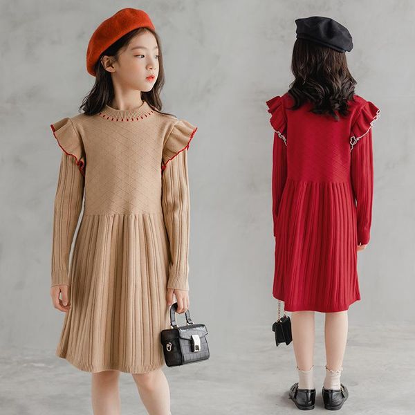 girl's dresses red christmas dress girl ruffle sweater autumn winter thick knit kids for girls children clothing 6 8 10 12 14 16y, Red;yellow
girl's dresses red christmas dress girl ruffle sweater autumn winter thick knit kids for girls children clothing 6 8 10 12 14 16y, Red;yellow