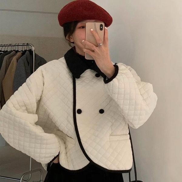 women's down & parkas urban girl simple korean woman turn collar loose casual vintage winter coat women elegant chic sweet jacket, Black
women's down & parkas urban girl simple korean woman turn collar loose casual vintage winter coat women elegant chic sweet jacket, Black