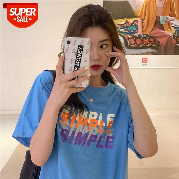 new net red loose korean version of the bottoms disappear, large blue short-sleeved t-shirt women's trendy clothes #k51z, White
new net red loose korean version of the bottoms disappear, large blue short-sleeved t-shirt women's trendy clothes #k51z, White