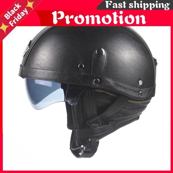 motorcycle motorbike rider half pu leather retro helmet visor with collar open face motor dual lens helmets
motorcycle motorbike rider half pu leather retro helmet visor with collar open face motor dual lens helmets