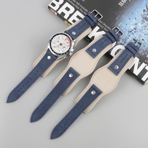watch bands retro handmade men's wrist band 22mm soft leather cuff bracelet blue white strap, Black;brown
watch bands retro handmade men's wrist band 22mm soft leather cuff bracelet blue white strap, Black;brown