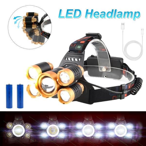 powerful led headlight headlamp 5600lm 5 t6 head lamp sensor torch light for outdoor camping fishing hiking headlamps
powerful led headlight headlamp 5600lm 5 t6 head lamp sensor torch light for outdoor camping fishing hiking headlamps