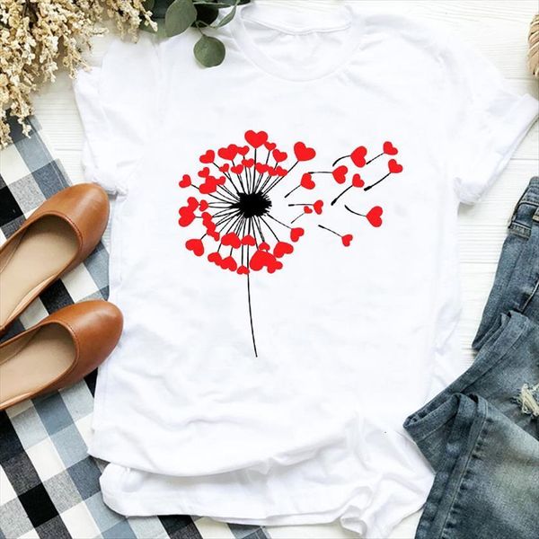 sweet love dandelion trend womens t shirts valentine 90s floral print tee female shirt clothes graphic, White
sweet love dandelion trend womens t shirts valentine 90s floral print tee female shirt clothes graphic, White