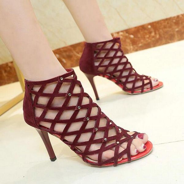 dress shoes dijigirls woman rivet stiletto heel high open-toed hollow out high-heeled sandals party wedding drop, Black
dress shoes dijigirls woman rivet stiletto heel high open-toed hollow out high-heeled sandals party wedding drop, Black