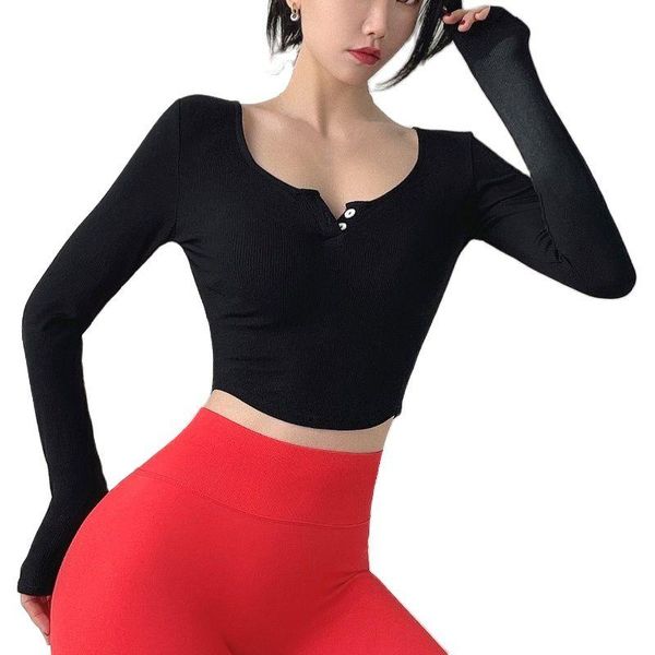 yoga outfit women long sleeve running shirts exposed navel t-shirts solid sports quick dry fitness gym crop sport wear
yoga outfit women long sleeve running shirts exposed navel t-shirts solid sports quick dry fitness gym crop sport wear