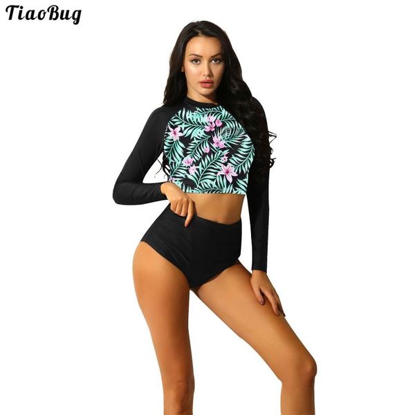 one-piece suits tiaobug summer women 2pcs long sleeve scoop neck backless floral printed tie string tankini bottom bathing swimwear
one-piece suits tiaobug summer women 2pcs long sleeve scoop neck backless floral printed tie string tankini bottom bathing swimwear