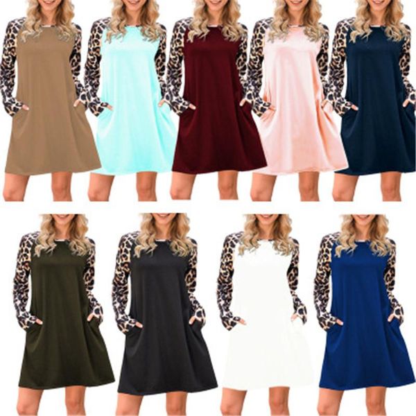 womens leopard long sleeve dresses fashion trend contrast pocket holiday short skirts designer spring female beach round neck casual dress, Black;gray
womens leopard long sleeve dresses fashion trend contrast pocket holiday short skirts designer spring female beach round neck casual dress, Black;gray