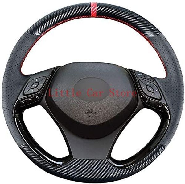 diy stitching carbon fiber steering wheel cover for toyota c-hr chr black leather interior accessories
diy stitching carbon fiber steering wheel cover for toyota c-hr chr black leather interior accessories