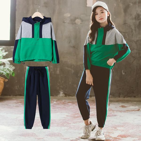 clothing sets teenage girls sport suit pants + color stitching hooded coat 2pcs kids tracksuit girl fall clothes outfits 8 10 12, White
clothing sets teenage girls sport suit pants + color stitching hooded coat 2pcs kids tracksuit girl fall clothes outfits 8 10 12, White