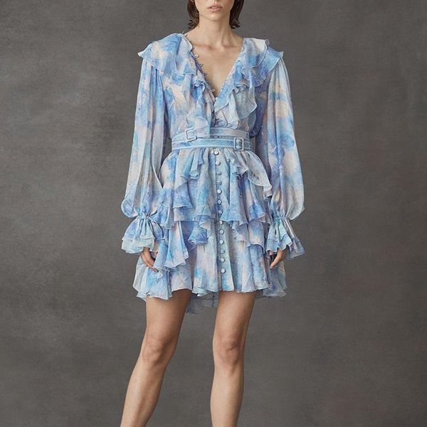 casual dresses chiffon women's v-neck ruffle sleeve printed dress sweet slim fit elastic waist mid-length ladies, Black;gray
casual dresses chiffon women's v-neck ruffle sleeve printed dress sweet slim fit elastic waist mid-length ladies, Black;gray