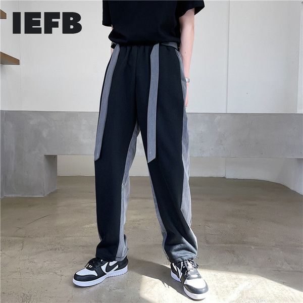 iefb contrast color patchwork design men's sports casual pants lightweight straight turnup pants causal trousers with belt y6990 210524, Black
iefb contrast color patchwork design men's sports casual pants lightweight straight turnup pants causal trousers with belt y6990 210524, Black