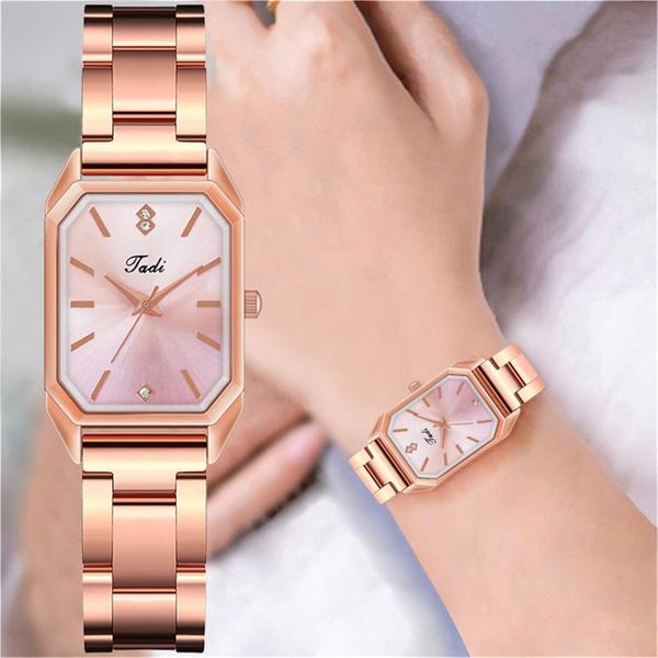 wristwatches luxury watches women's quartz woman stainless steel band square fashion dial clock ladies bracelet watch gift, Slivery;brown
wristwatches luxury watches women's quartz woman stainless steel band square fashion dial clock ladies bracelet watch gift, Slivery;brown