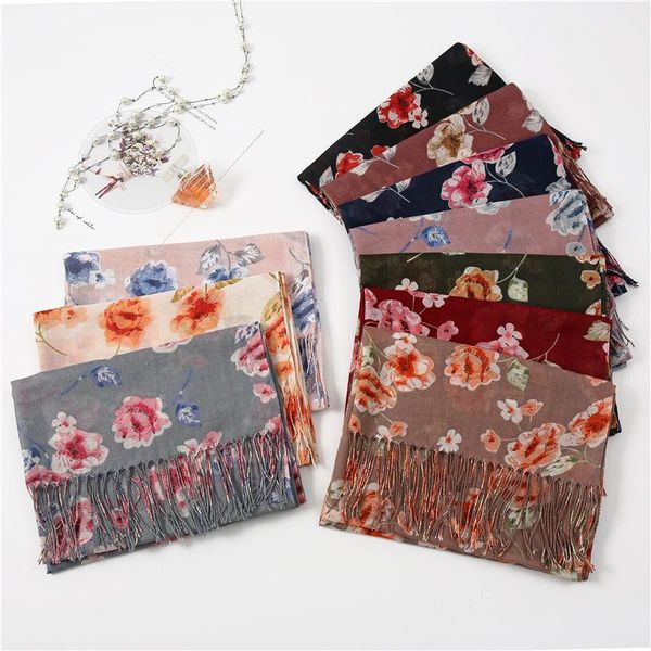 scarves thin cotton linen scarf female spring and summer sun protection decorative shawl flower long fringed gauze baotouscarf, Blue;gray
scarves thin cotton linen scarf female spring and summer sun protection decorative shawl flower long fringed gauze baotouscarf, Blue;gray