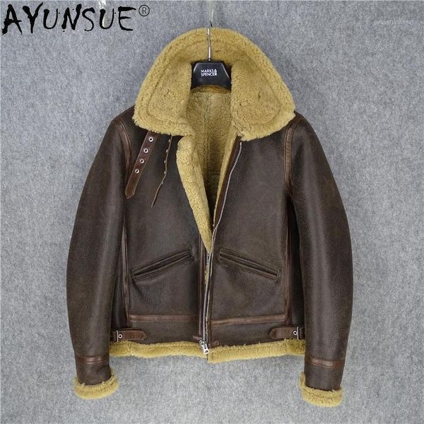 men's leather & faux akoosun men clothing sheepskin genuine jacket mens coat thick retro classic clothes male jaqueta lxr507, Black
men's leather & faux akoosun men clothing sheepskin genuine jacket mens coat thick retro classic clothes male jaqueta lxr507, Black