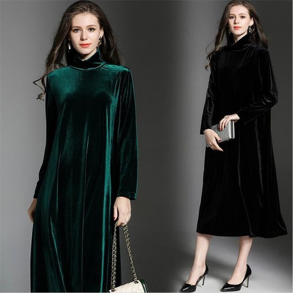 casual dresses autumn winter velvet loose dress 2021 plus size long sleeves turtleneck tunic elegant women vintage party, Black;gray
casual dresses autumn winter velvet loose dress 2021 plus size long sleeves turtleneck tunic elegant women vintage party, Black;gray
