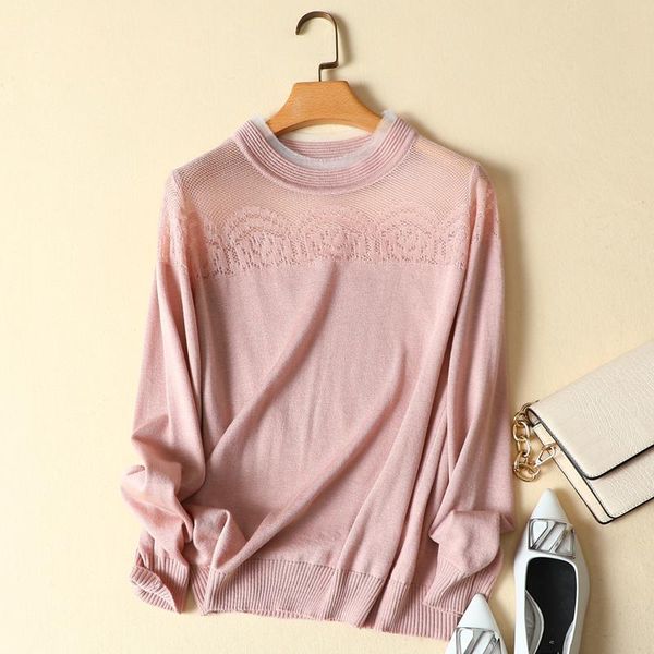 women's sweaters 2021 autumn hollow out knitted women and pullovers solid o-neck long-sleeved office lady elegant pulls outwear, White;black
women's sweaters 2021 autumn hollow out knitted women and pullovers solid o-neck long-sleeved office lady elegant pulls outwear, White;black