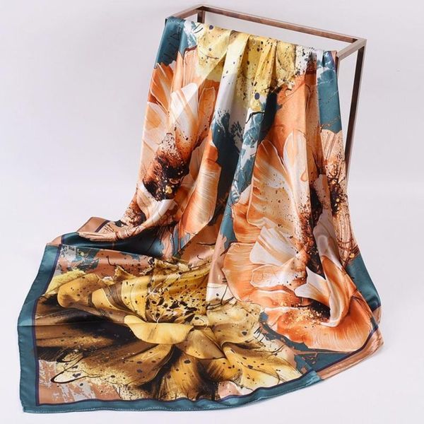 scarves 25# silk satin women hair scarf floral print handkerchief shawls and wraps hijab scarfs female 90*90cm neck for lady, Blue;gray
scarves 25# silk satin women hair scarf floral print handkerchief shawls and wraps hijab scarfs female 90*90cm neck for lady, Blue;gray