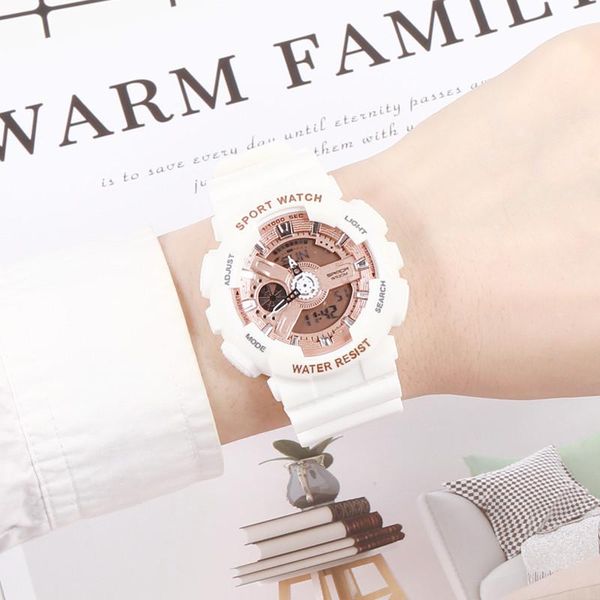 wristwatches brand women sports watches fashion casual led waterproof multifunction digital quartz watch girl student wristwatch 2021, Slivery;brown
wristwatches brand women sports watches fashion casual led waterproof multifunction digital quartz watch girl student wristwatch 2021, Slivery;brown
