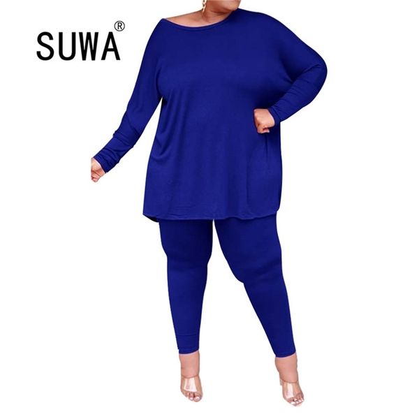 casual home wear wholesale plus size 5xl workout clothes solid long sleeve loose t-shirt skinny pants woman two piece set 210525, White
casual home wear wholesale plus size 5xl workout clothes solid long sleeve loose t-shirt skinny pants woman two piece set 210525, White