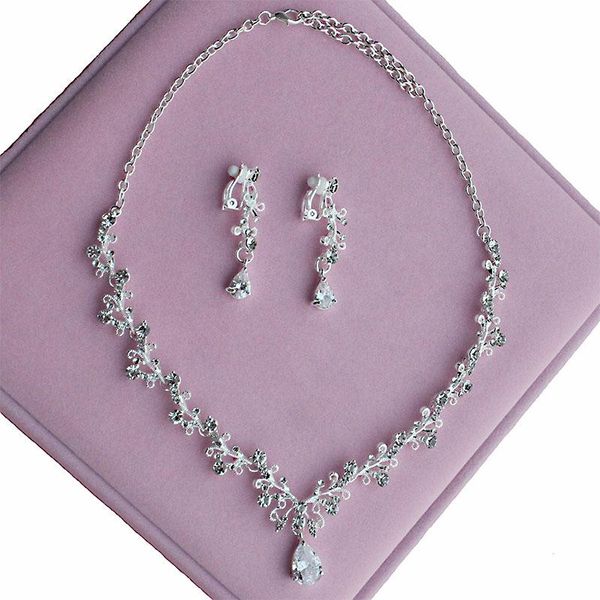 earrings & necklace forseven fashion wedding bridal women's jewelry sets teardrop zircon geometric crystal bride and set, Silver
earrings & necklace forseven fashion wedding bridal women's jewelry sets teardrop zircon geometric crystal bride and set, Silver