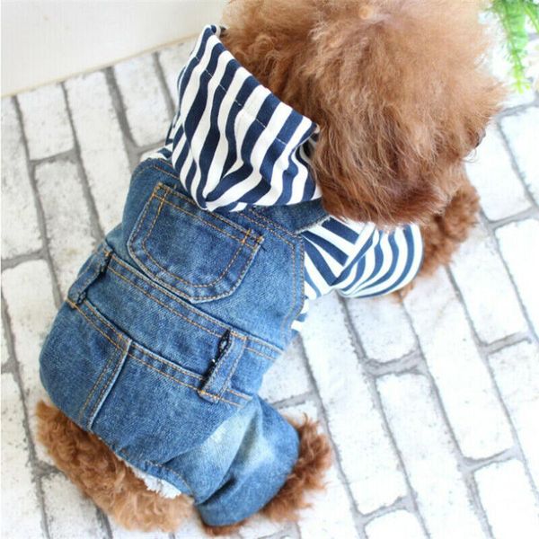 pet fashion small dog striped jumpsuits cotton denim clothes puppy cat hooded romper apparel blue
pet fashion small dog striped jumpsuits cotton denim clothes puppy cat hooded romper apparel blue