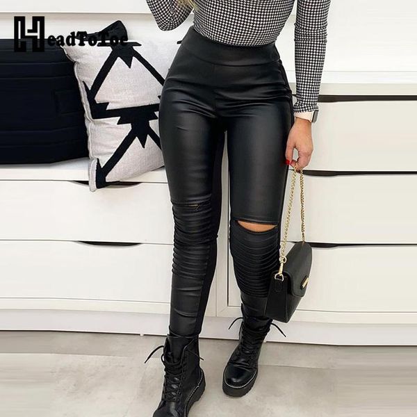 women's leggings pu leather zipper design ruched high waist pants women skinny, Black
women's leggings pu leather zipper design ruched high waist pants women skinny, Black