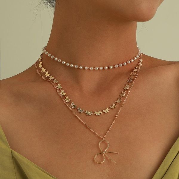 chains multilayer necklace women elegant necklaces woman butterfly chain pendant retro jewelry lady wedding gold color metal naszyjnik, Silver
chains multilayer necklace women elegant necklaces woman butterfly chain pendant retro jewelry lady wedding gold color metal naszyjnik, Silver