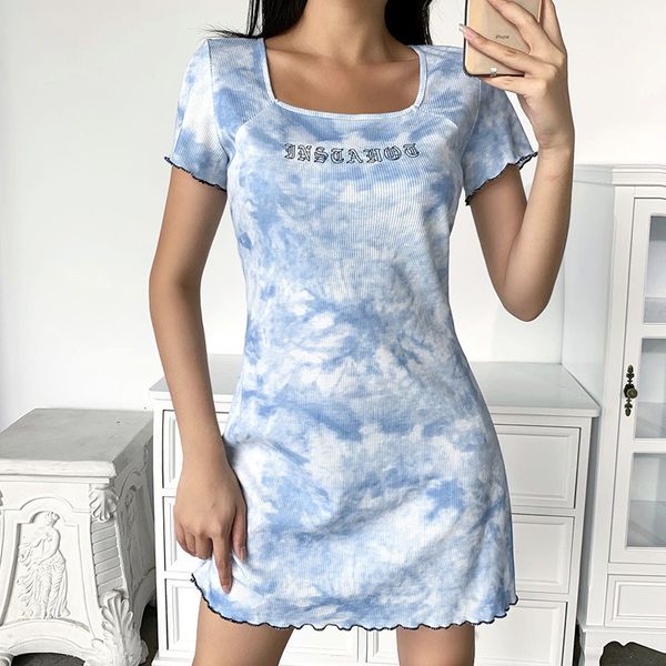 casual dresses women tie-dye print es blue summer streetwear square collar slim bodycon short sleeve lady mini wuwg, Black;gray
casual dresses women tie-dye print es blue summer streetwear square collar slim bodycon short sleeve lady mini wuwg, Black;gray