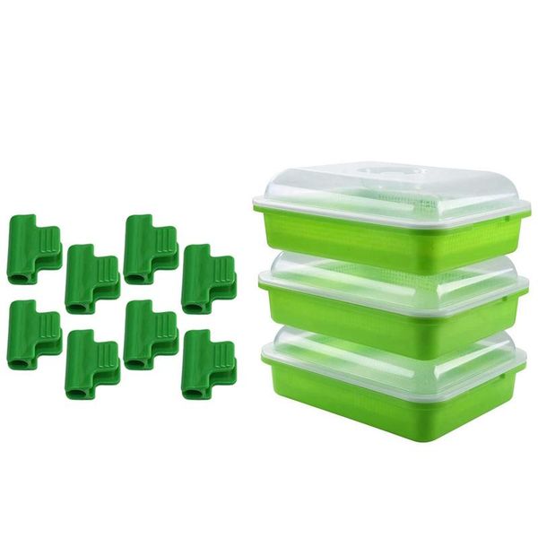 40pcs greenhouse accessories gardening film clip laminating snap button & 3 set seed sprouter tray container kit planters pots
40pcs greenhouse accessories gardening film clip laminating snap button & 3 set seed sprouter tray container kit planters pots