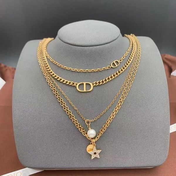 2021 Luxury Designer Jewelry / 2021 new fashion multi-layer chain star letter necklace net red style personalized accessories, Gray
2021 Luxury Designer Jewelry / 2021 new fashion multi-layer chain star letter necklace net red style personalized accessories, Gray