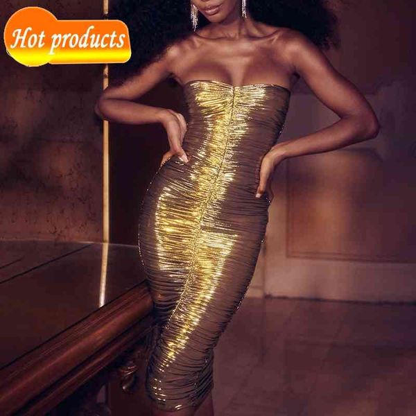 two piece dress you're all fashion gold draped strapless design celebrity party midi dress 1353, White
two piece dress you're all fashion gold draped strapless design celebrity party midi dress 1353, White