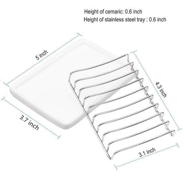 soap dishes ceramic dish, double layer stainless steel shower holder tray with drainage grid and for bathroom, tub
soap dishes ceramic dish, double layer stainless steel shower holder tray with drainage grid and for bathroom, tub