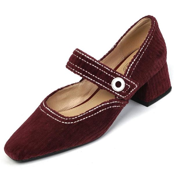 women's velvet thick med heel square toe metal buckle mary jane pumps ol style female soft comfortable heels daily shoes women dress, Black
women's velvet thick med heel square toe metal buckle mary jane pumps ol style female soft comfortable heels daily shoes women dress, Black
