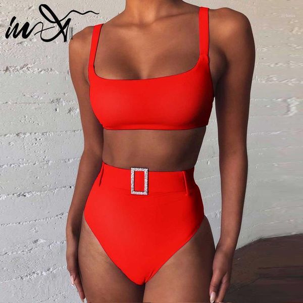 in-x vintage belt high waist bikini set 2021 bandeau swimwear women summer beach wear solid swimsuit rhinestone bathing suit women's, White;black
in-x vintage belt high waist bikini set 2021 bandeau swimwear women summer beach wear solid swimsuit rhinestone bathing suit women's, White;black