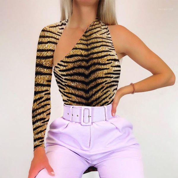 women's jumpsuits & rompers women one shoulder off slim fit tiger pattern bodysuit, Black;white
women's jumpsuits & rompers women one shoulder off slim fit tiger pattern bodysuit, Black;white