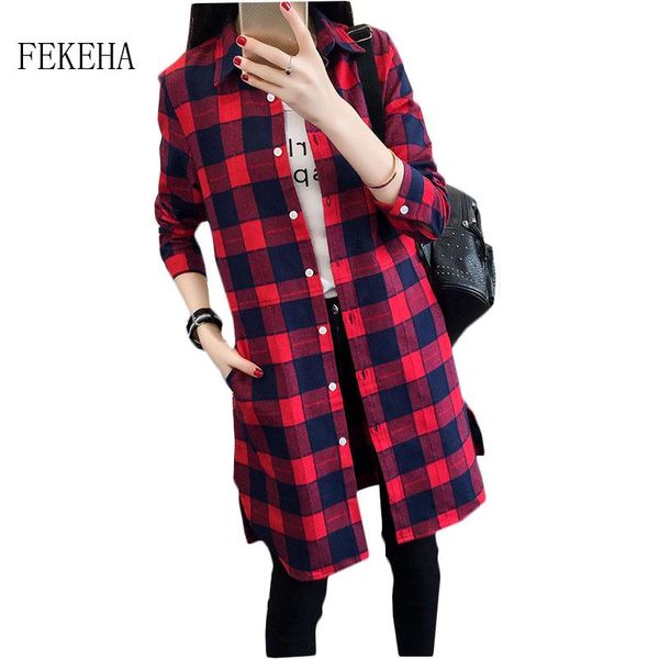 women's blouses & shirts fekeha autumn womens lady casual blouse shirt long sleeve red plaid women cotton outwear clothes blusas, White
women's blouses & shirts fekeha autumn womens lady casual blouse shirt long sleeve red plaid women cotton outwear clothes blusas, White