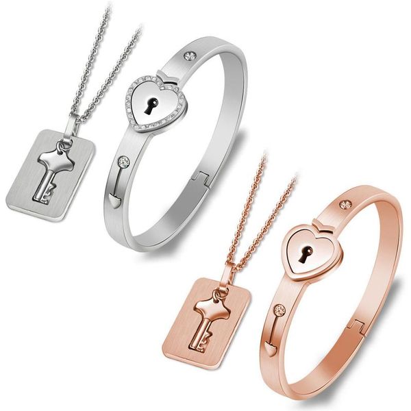 party favor 2pcs fashion couples heart key pendant necklace lock bangle bracelet set for anniversary valentines gift
party favor 2pcs fashion couples heart key pendant necklace lock bangle bracelet set for anniversary valentines gift