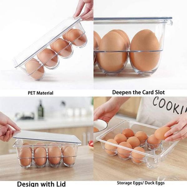 storage bottles & jars transparent 12 grids refrigerator egg holder box with lid kitchen freshness separated food savers tray
storage bottles & jars transparent 12 grids refrigerator egg holder box with lid kitchen freshness separated food savers tray