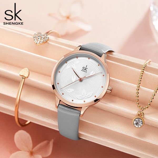 wristwatches shengke watch women in 2021 pink leather circle rivet dial simple japanese quartz light casual gift, Slivery;brown
wristwatches shengke watch women in 2021 pink leather circle rivet dial simple japanese quartz light casual gift, Slivery;brown