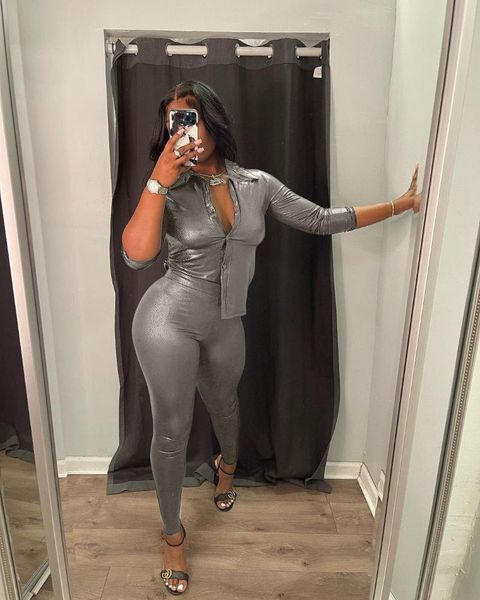 women's two piece pants 2021 autumn women fashion leisure personality slim pure color shirt set, White
women's two piece pants 2021 autumn women fashion leisure personality slim pure color shirt set, White