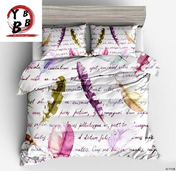 bedding sets watercolor feather set,fashion polyester duvet cover with pillowcase twin king size 2/3pcs bedclothes
bedding sets watercolor feather set,fashion polyester duvet cover with pillowcase twin king size 2/3pcs bedclothes