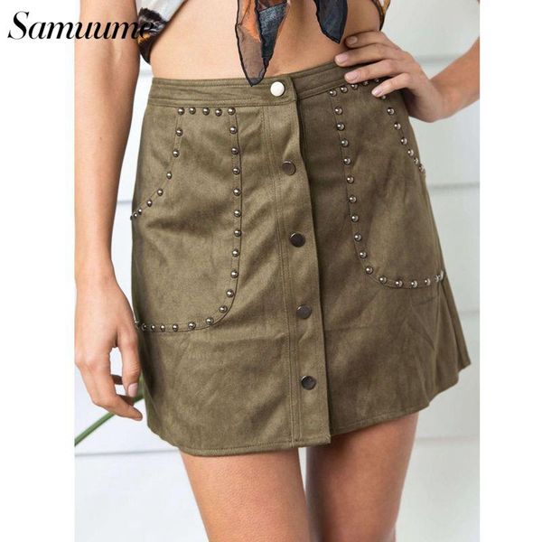 skirts samuume casual autumn high waist mini a line womens 2021 solid suede skirt bodycon button rivet tube b984, Black
skirts samuume casual autumn high waist mini a line womens 2021 solid suede skirt bodycon button rivet tube b984, Black