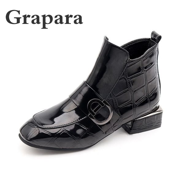 boots women's boots autumn stuffed martin high zip heels square foot leather ankle grapara gs5e, Black
boots women's boots autumn stuffed martin high zip heels square foot leather ankle grapara gs5e, Black