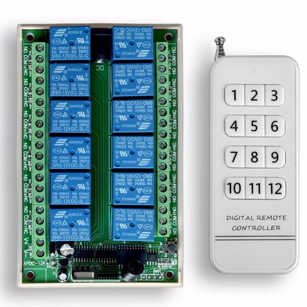 12v 24v 12ch rf wireless remote control switch system, transmitter+receiver 315mhz alarm systems
12v 24v 12ch rf wireless remote control switch system, transmitter+receiver 315mhz alarm systems