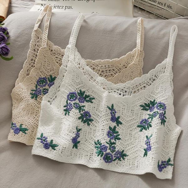 knitted crop spaghetti strap womens tank tanke embroidered hollow perspective slim fit camisole sleeveless ins, White
knitted crop spaghetti strap womens tank tanke embroidered hollow perspective slim fit camisole sleeveless ins, White